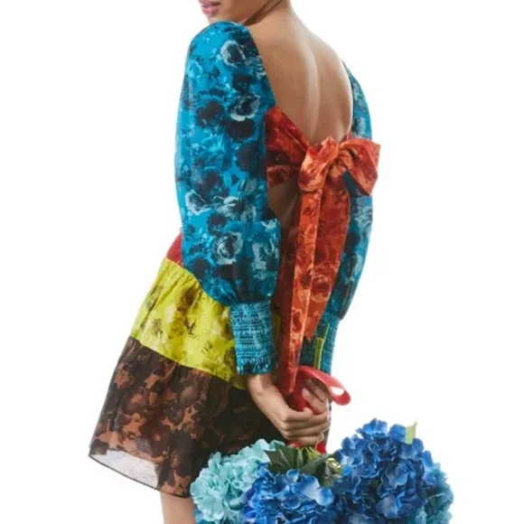 alice and olivia rowen tiered mini dress Alice + Olivia Rowen Tiered Mini Dre In Multicolour - 40% Off